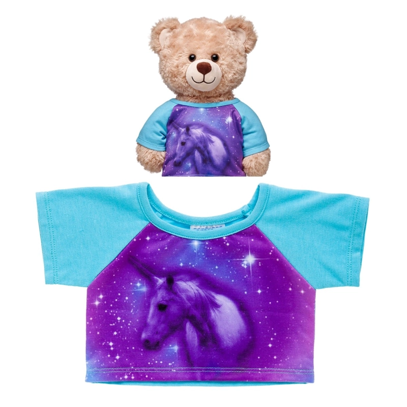 POLERA UNICORNIO CELESTE-MORADO BUILD-A-BEAR - 1