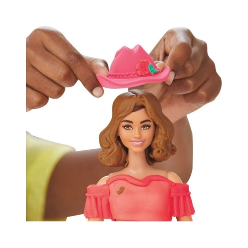 PLAY-DOH BARBIE MUÑECAS - ROSAS Y CERQUILLOS - 3