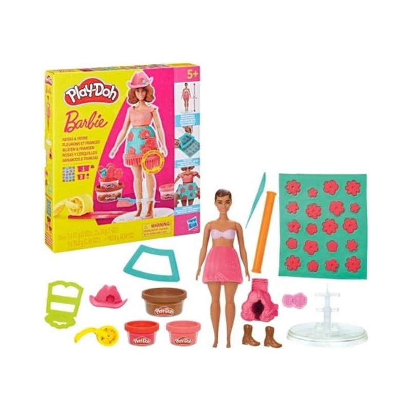 PLAY-DOH BARBIE MUÑECAS - ROSAS Y CERQUILLOS - 5