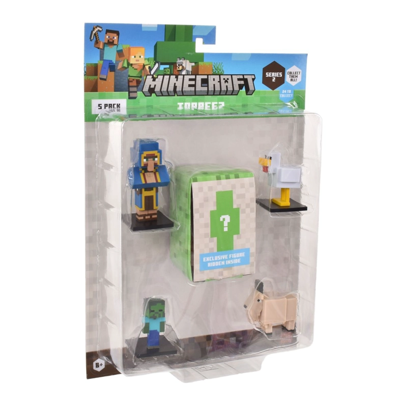 SET 5 FIGURAS 6 CMS TOPPEEZ MINECRAFT - COMERCIANTE - 3