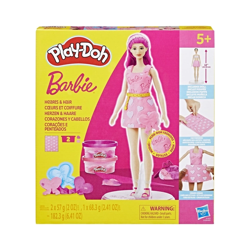PLAY-DOH BARBIE MUÑECAS - CORAZONES Y CABELLOS - 3
