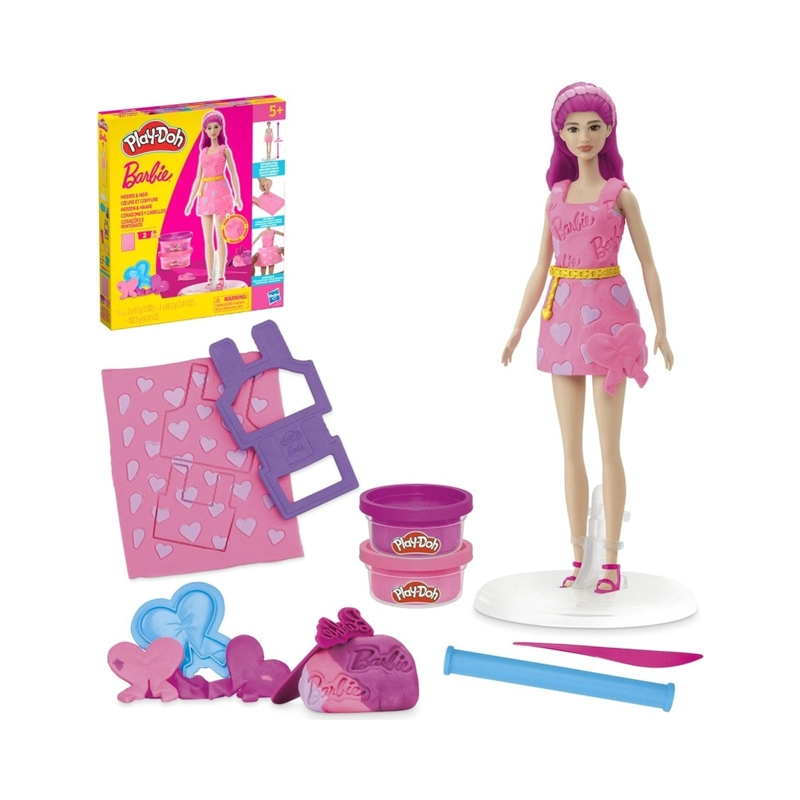 PLAY-DOH BARBIE MUÑECAS - CORAZONES Y CABELLOS - 4