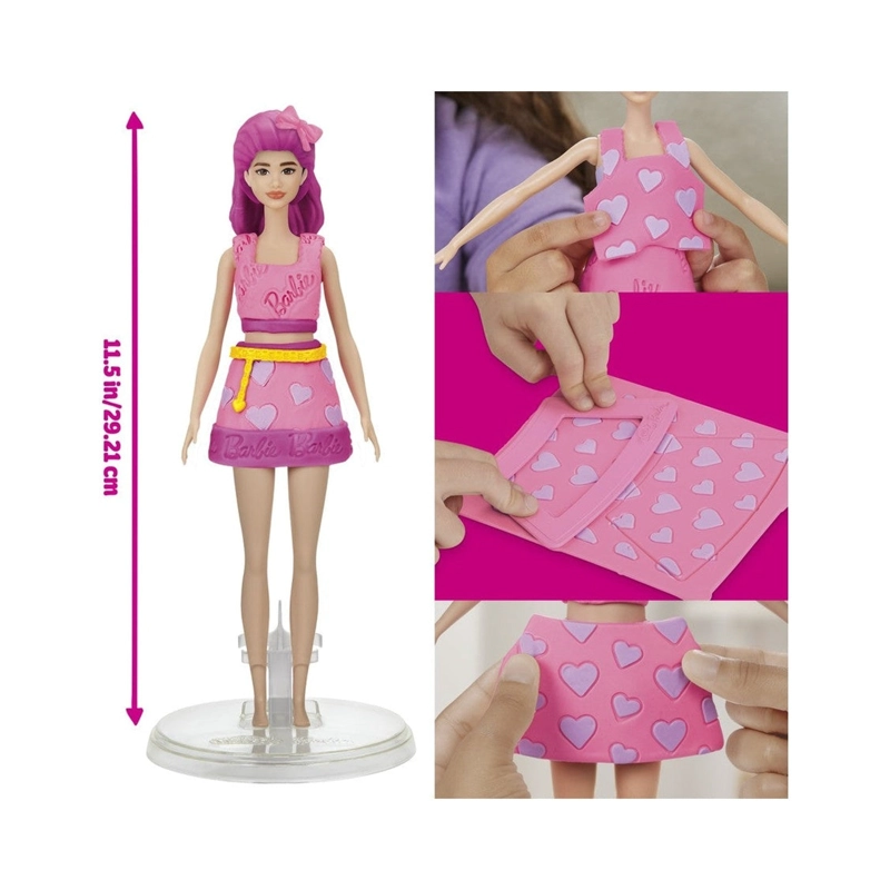 PLAY-DOH BARBIE MUÑECAS - CORAZONES Y CABELLOS - 5