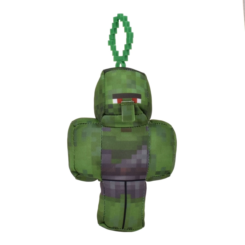 PELUCHE CON CLIP MINECRAFT - ALDEANO ZOMBIE - 2
