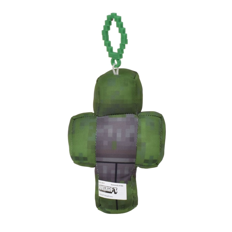 PELUCHE CON CLIP MINECRAFT - ALDEANO ZOMBIE - 3
