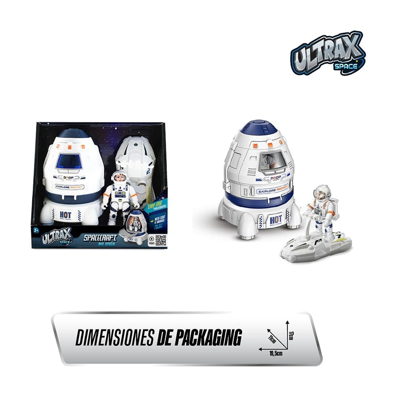 JUGUETE NAVE ESPACIAL  ULTRAX CON LUCES Y SONIDOS 1 ASTRONAUTA - 3