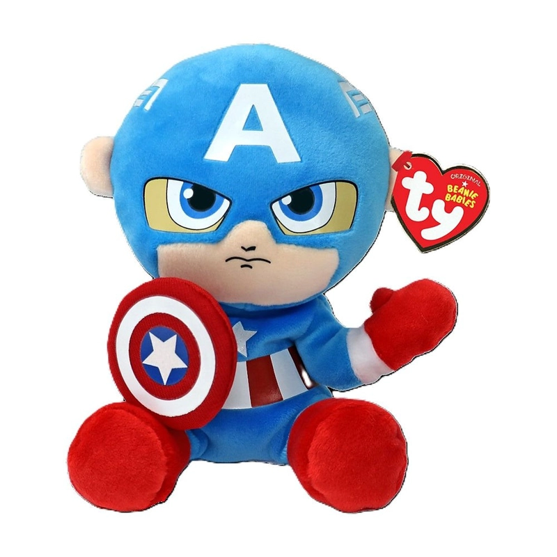 TY BEANIE BABIES MARVEL CAPITAN AMERICA REGULAR - 1