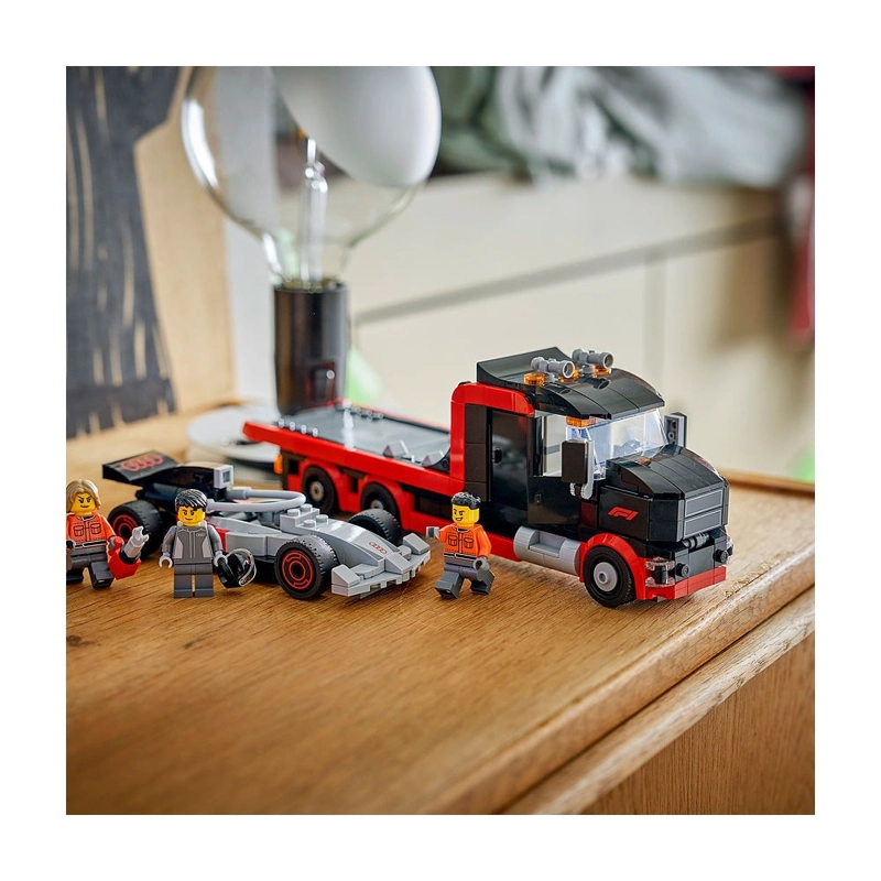 CAMION DE EXHIBICION DE F1 CON AUTO DE CARRERAS AUDI F1 LEGO CITY F1 - 6