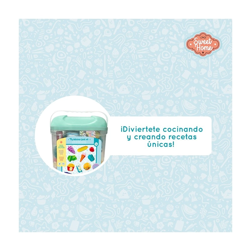 BALDE DE COMIDA DE JUGUETE CON 60 ACCESORIOS SWEET HOME - 3