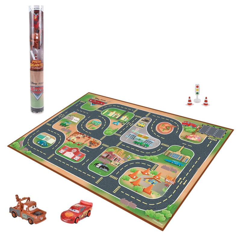 ALFOMBRA DE JUEGO CON 2 VEHICULOS CARS - 1
