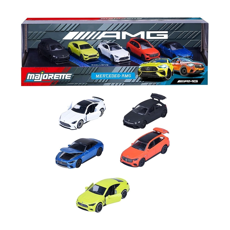 SET 5 VEHICULOS MERCEDES AMG MAJORETTE - 1