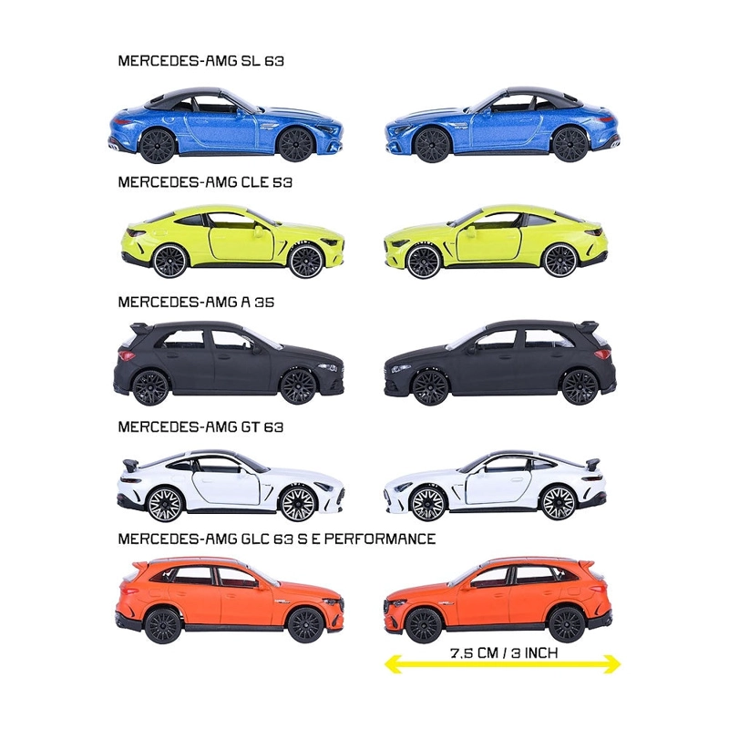 SET 5 VEHICULOS MERCEDES AMG MAJORETTE - 4