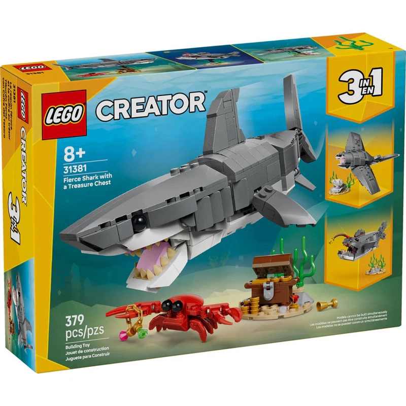TIBURON FEROZ CON COFRE DEL TESORO LEGO CREATOR - 2