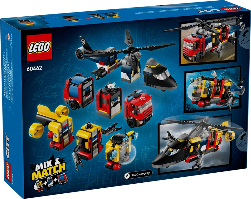 REMIX HELICOPTERO CAMION DE BOMBEROS Y SUBMARINO LEGO CITY - 9