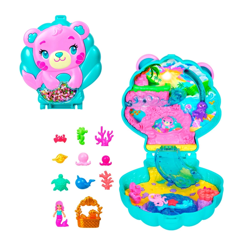 POLLY POCKET MUNDO DE COMPACTOS - COMPACTO ISLA DE GLITTER - 1