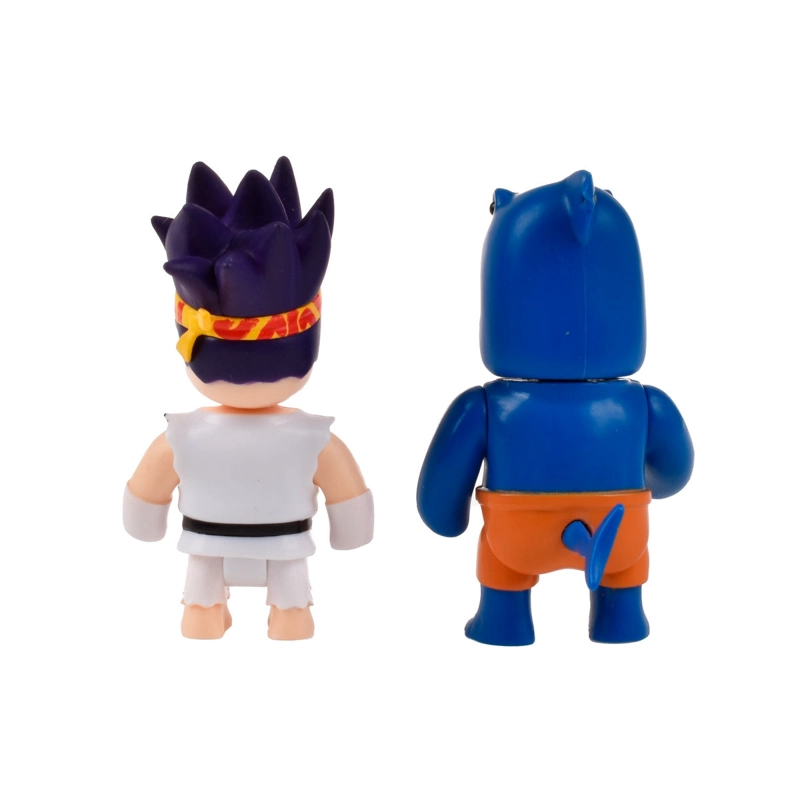 PACK 2 FIGURAS 8 CMS  ARTICULADAS  STUMBLE GUYS - SENSEI FIREFIST AND MEGALODON - 5