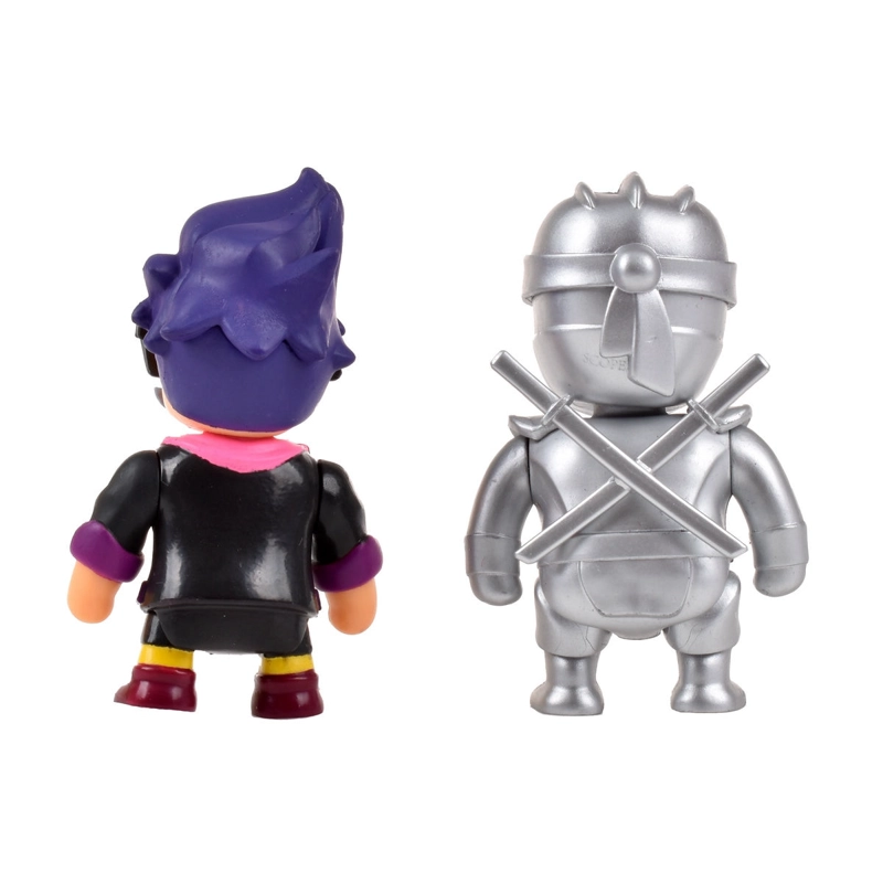 PACK 2 FIGURAS 8 CMS  ARTICULADAS  STUMBLE GUYS - THE ARCHITECT AND METAL NINJA - 5