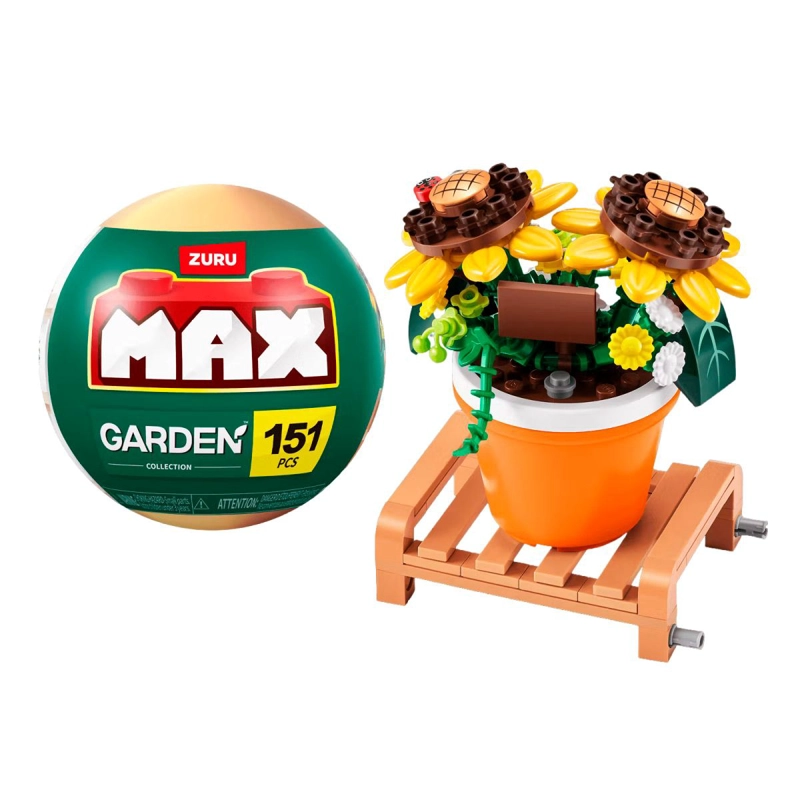 SET DE BLOQUES GARDEN MAX - CON DIFERENTES MODELOS DE PIEZAS - POT SUNFLOWER - 1
