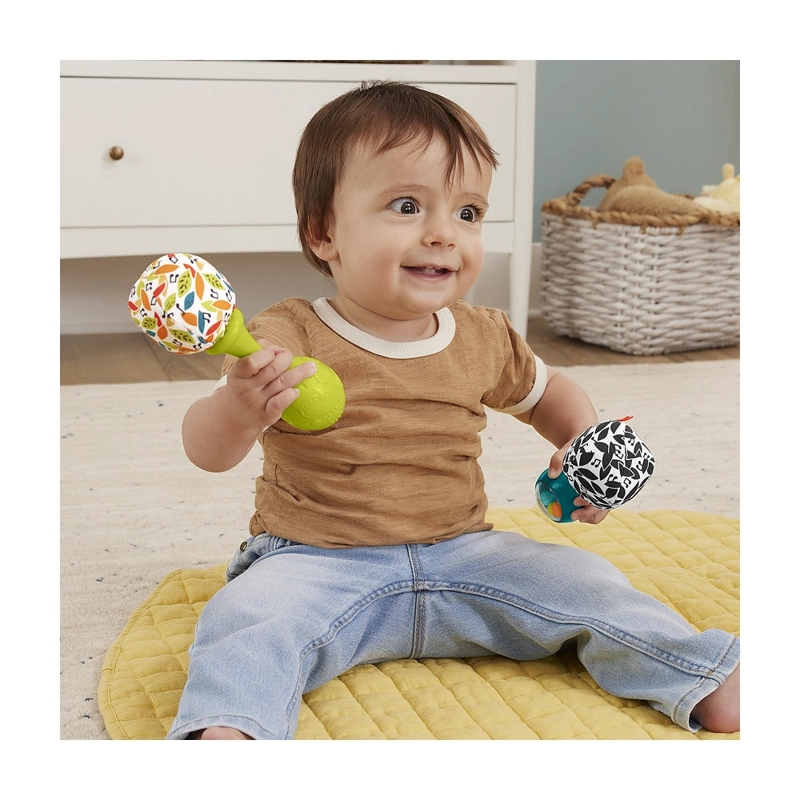 FISHER-PRICE MARACAS AZUL Y VERDE DIVERSION Y MUSICA - 2