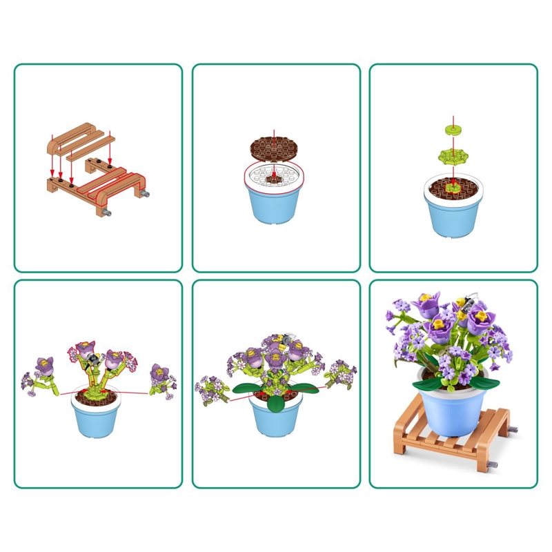 SET BLOQUES GARDEN MAX - CON DIFERENTES MODELOS DE PIEZAS - GYPSOPHILA PANICULATA - 5