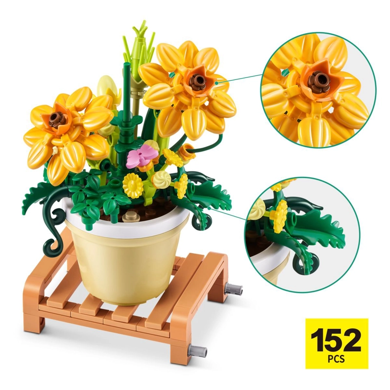 SET BLOQUES GARDEN MAX - CONDIFERENTES MODELOS DE PIEZAS - COSMOS SULPHUREUS - 6