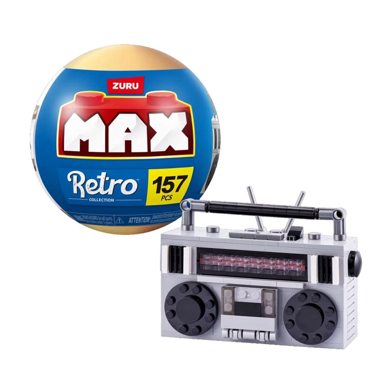 SET BLOQUES RETRO MAX - CON DIFERENTES MODELOS DE PIEZAS - RADIO CASSETTE - 1