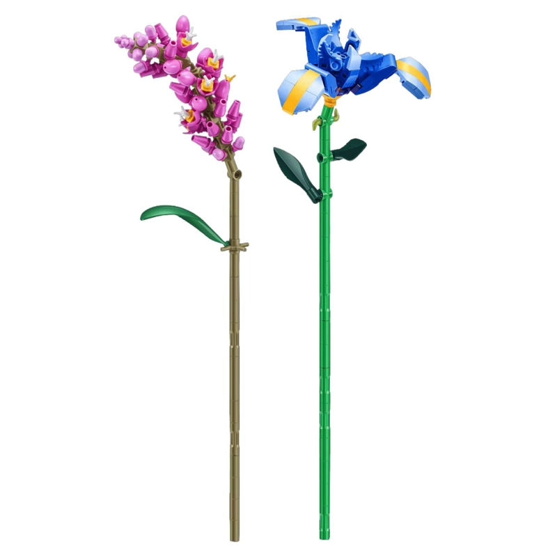 SET BLOQUES FLORES MAX - CON DIFERENTES MODELOS DE PIEZAS - IRIS Y PERSICARIA - 4