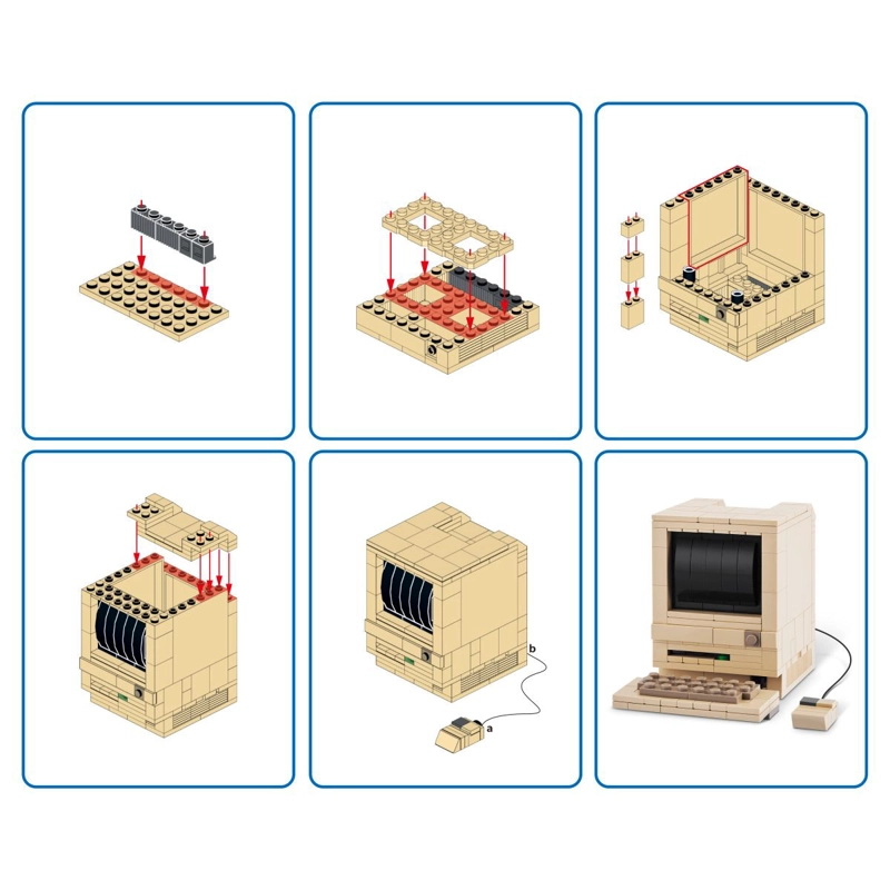 SET BLOQUES RETRO MAX - CON DIFERENTES MODELOS DE PIEZAS - COMPUTADOR - 5