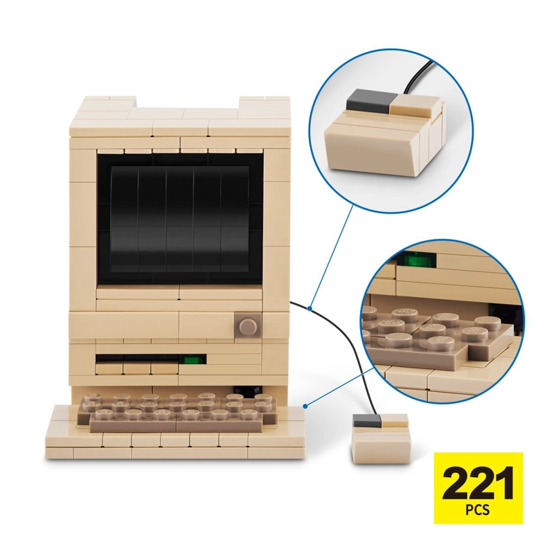 SET BLOQUES RETRO MAX - CON DIFERENTES MODELOS DE PIEZAS - COMPUTADOR - 6