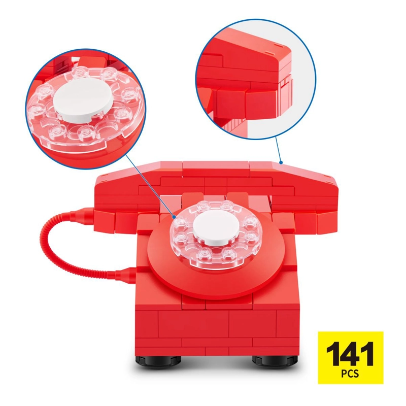 SET BLOQUES RETRO MAX - CON DIFERENTES MODELOS DE PIEZAS - TELEFONO - 6
