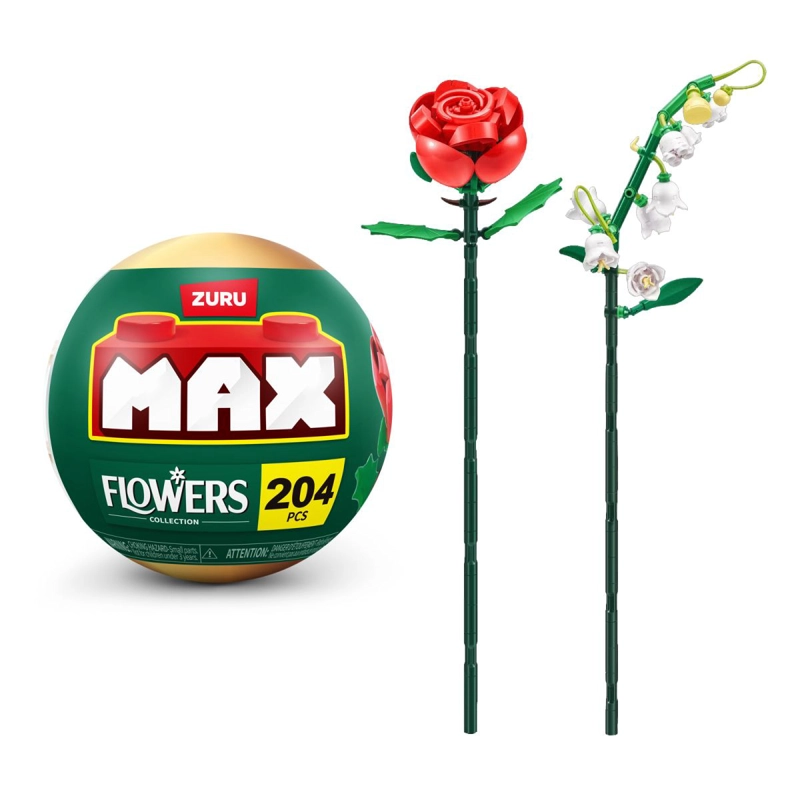 SET BLOQUES FLORES MAX- CON DIFERENTES MODELOS DE PIEZAS - LILY DEL VALLE Y ROSA - 1