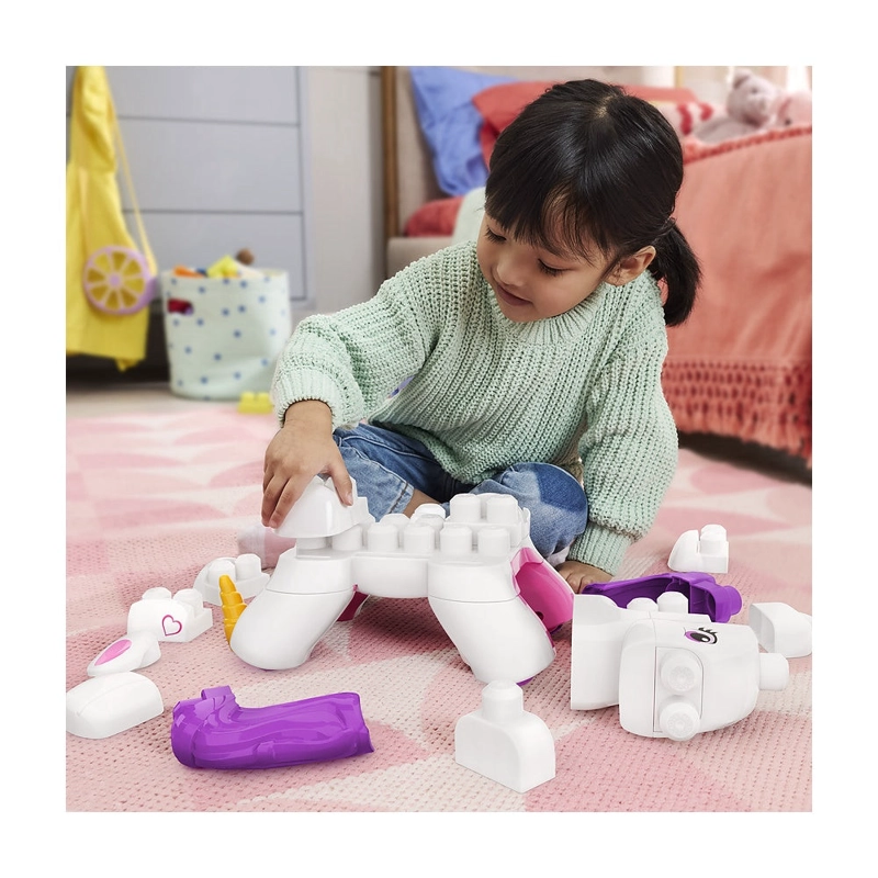 MEGA BLOKS JUGUETE DE CONSTRUCCION  3 EN 1 UNICORNIO ARMA Y BRILLA - 4
