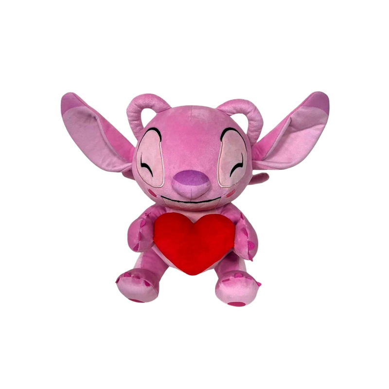 PELUCHE STITCH ANGEL PINK CON CORAZON - 1