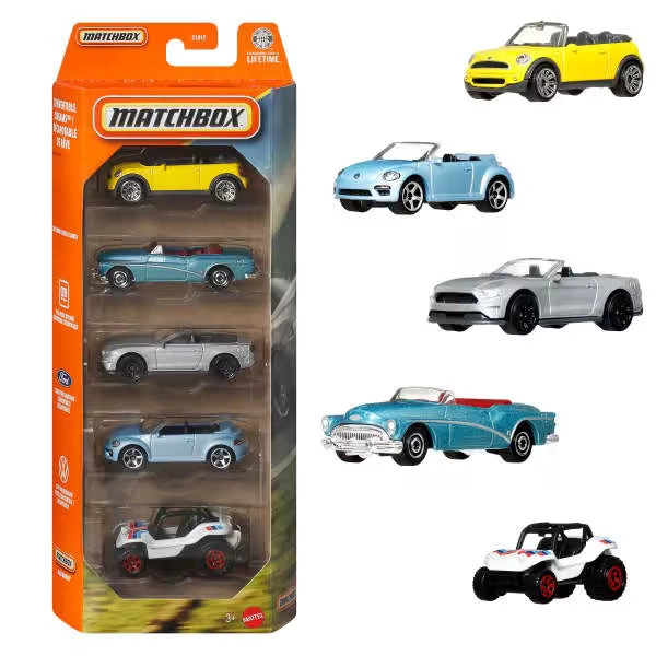 PACK DE 5 AUTOS MATCHBOX - CONVERTIBLE DREAMS - 1