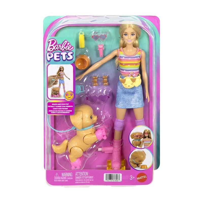 BARBIE PETS MUÑECA SURTIDO MUÑECA CON MASCOTA INTERACTIVA - PELO RUBIO - 2