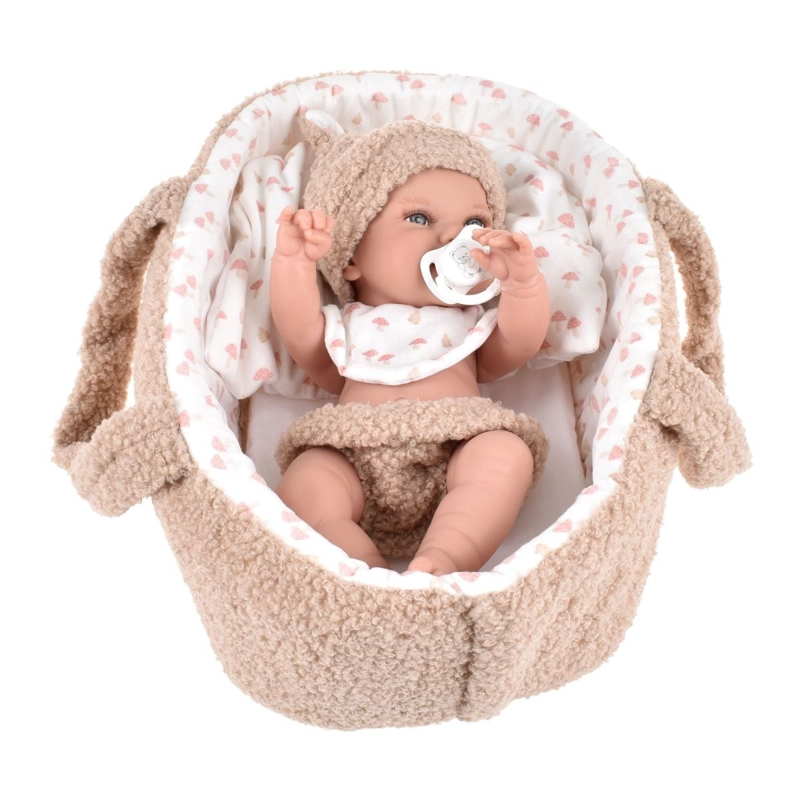 MUÑECA ELEGANCE BABYTO BEIGE CON CAPAZO 33 CM ARIAS - 6