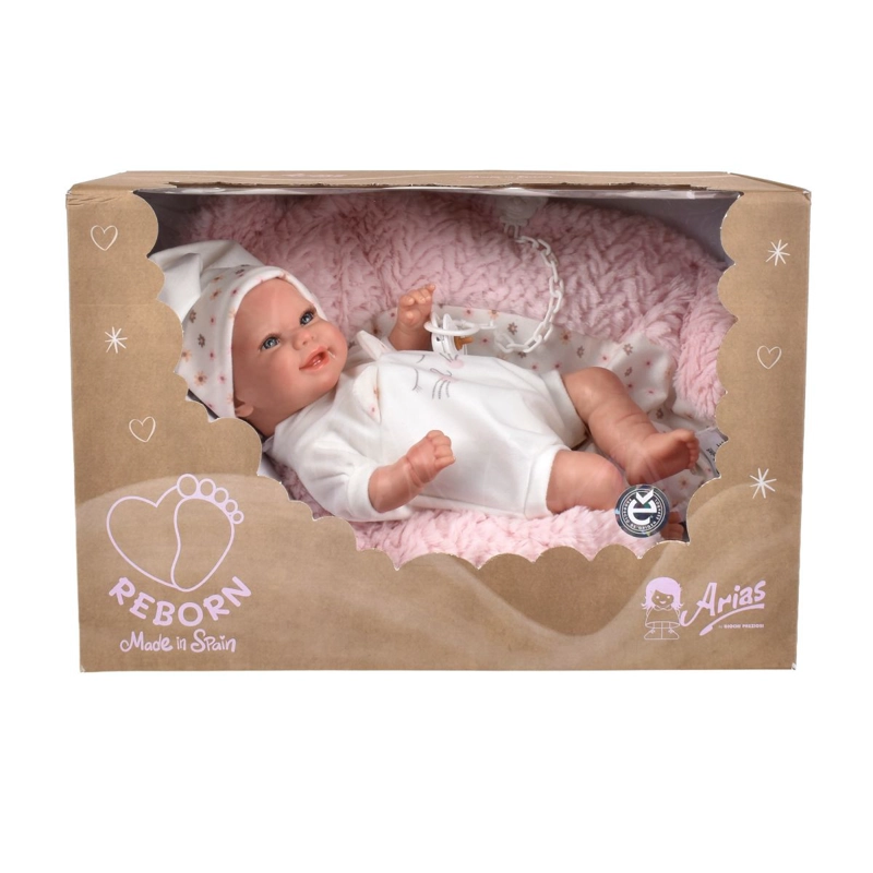 MUÑECA REBORN MAR ROSA CON COJIN 35 CM ARIAS - 2