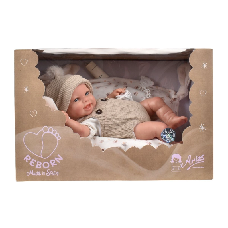 MUÑECA REBORN MATEO BEIGE CON COJIN 35 CM ARIAS - 3