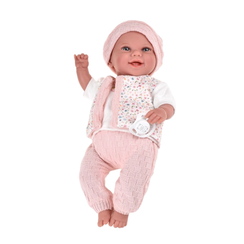 MUÑECO DE PESO ELEGANCE BABYTO ROSA CON MANTA 35 CM ARIAS - 6