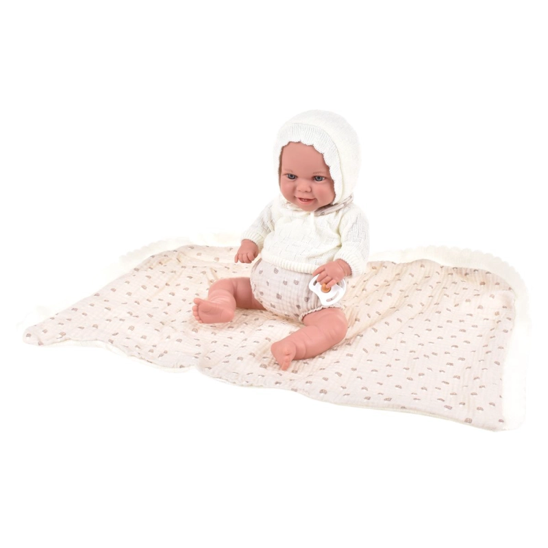 MUÑECO DE PESO ELEGANCE BABYTO BEIGE CON MANTA 35 CM ARIAS - 4