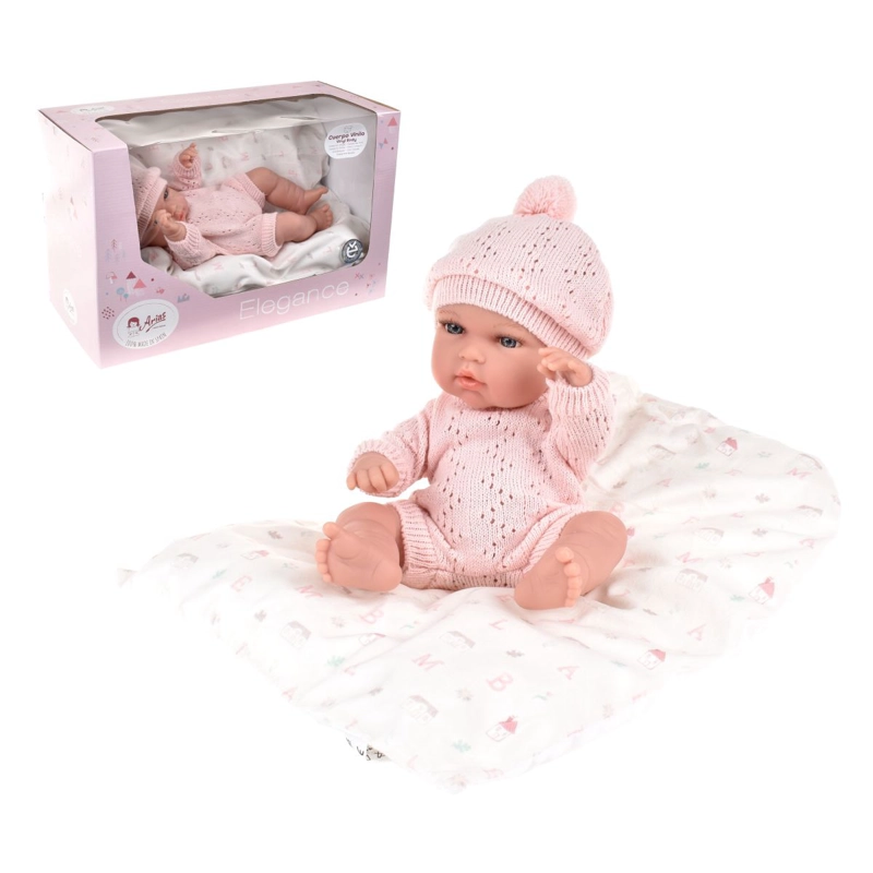 MUÑECA ELEGANCE NATAL ROSA CON COJIN 30 CM ARIAS - 1