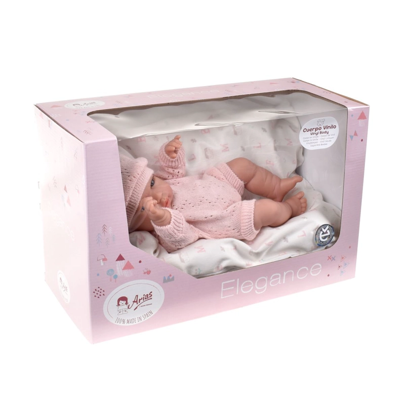 MUÑECA ELEGANCE NATAL ROSA CON COJIN 30 CM ARIAS - 2