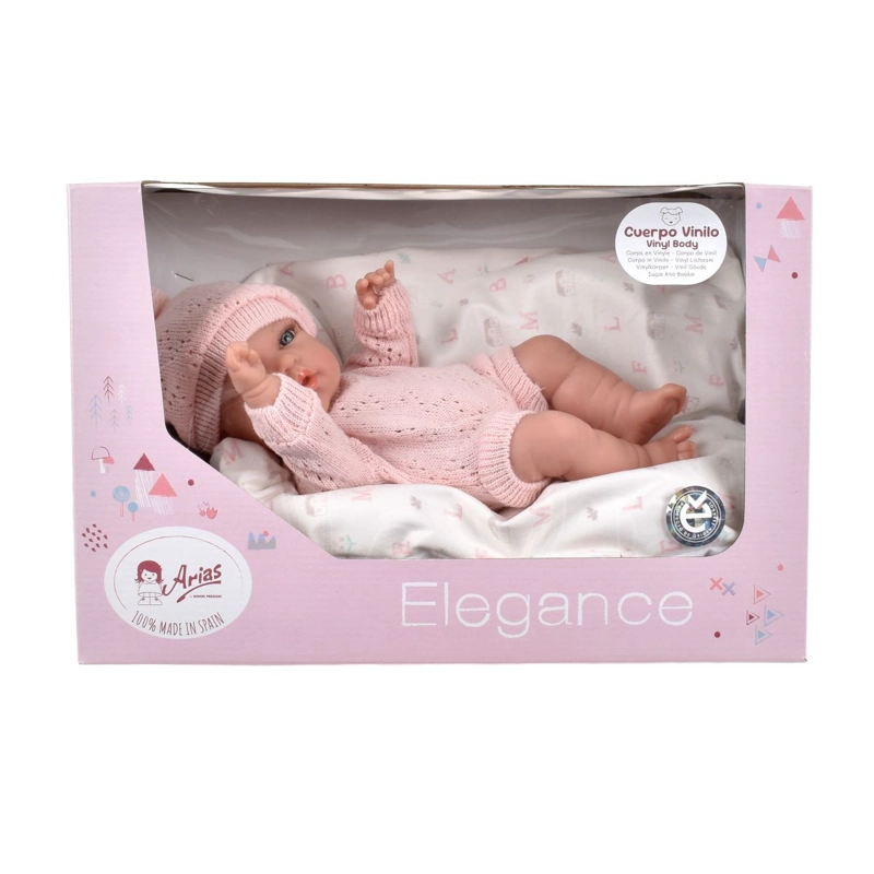 MUÑECA ELEGANCE NATAL ROSA CON COJIN 30 CM ARIAS - 3