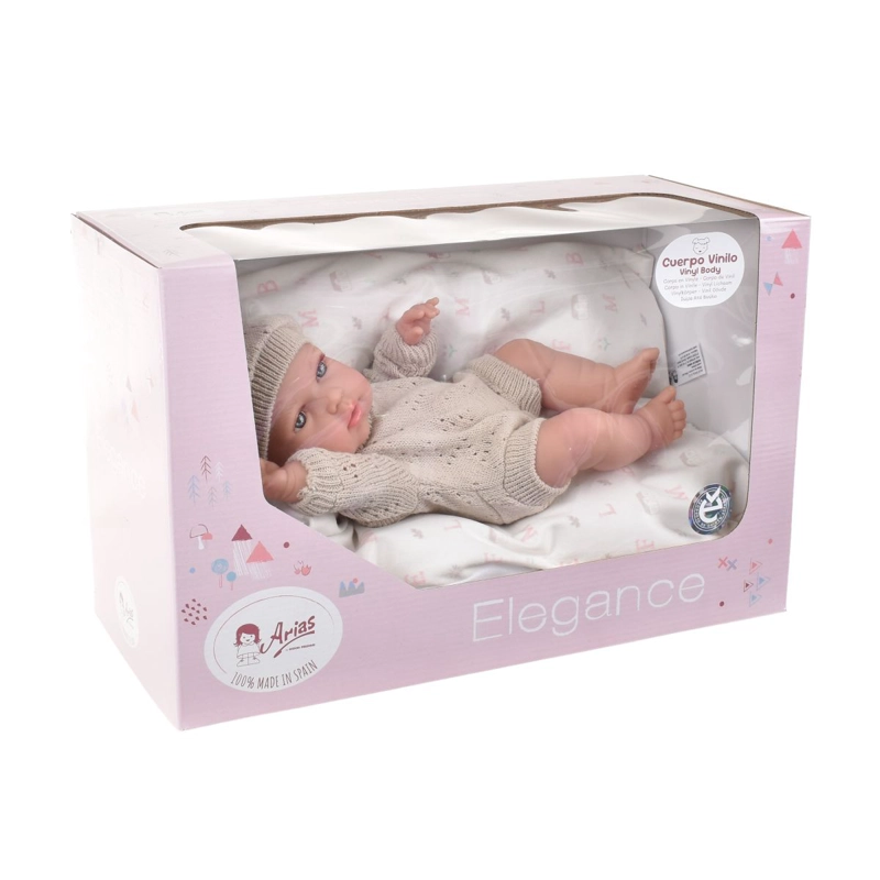 MUÑECA ELEGANCE NATAL BEIGE CON COJIN 30 CM ARIAS - 1