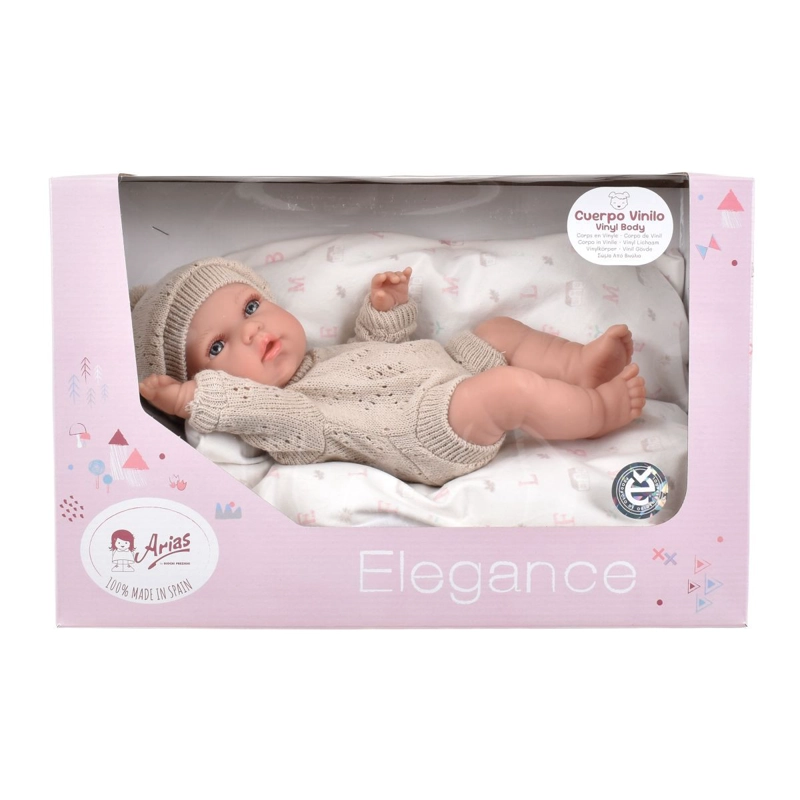 MUÑECA ELEGANCE NATAL BEIGE CON COJIN 30 CM ARIAS - 2