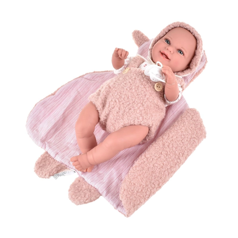 MUÑECO DE PESO ELEGANCE BABYTO ROSA CON MANTA 35 CM ARIAS - 4