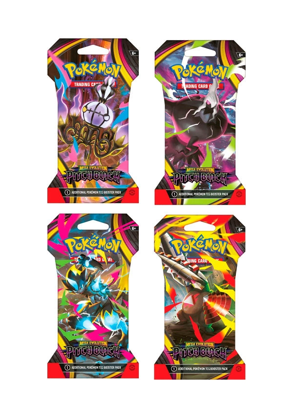 POKEMON TCG PITCH BLACK SLEEVED BOOSTER ING - 1