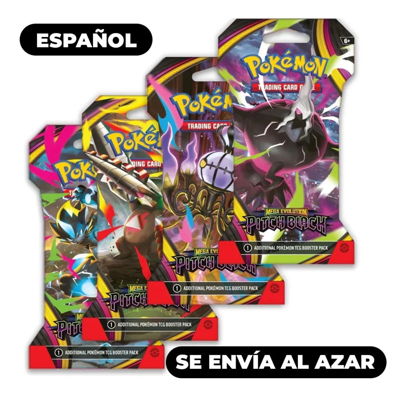 POKEMON TCG PITCH BLACK SLEEVED BOOSTER ESP - 2