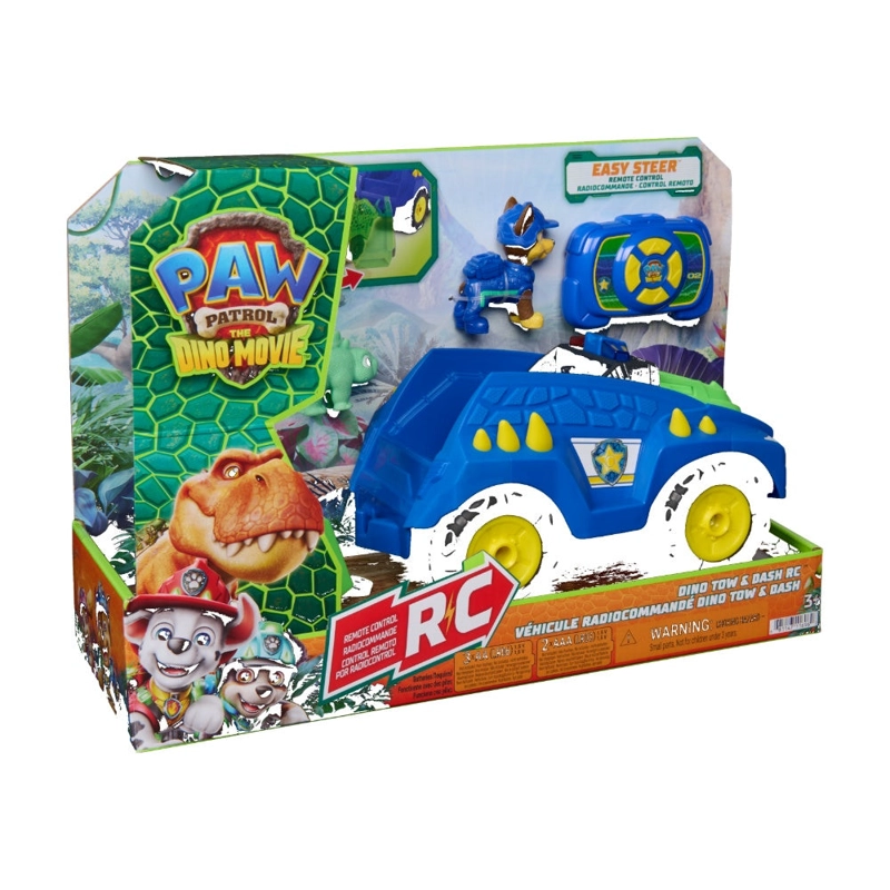 PAW PATROL MOVIE DINO TOW & DASH VEHICULO RC - 1