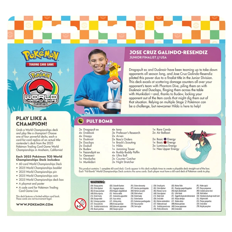 POKEMON TCG WC DECK (2025) ING - JOSE CRUZ GALINDO PULT BOMB - 2